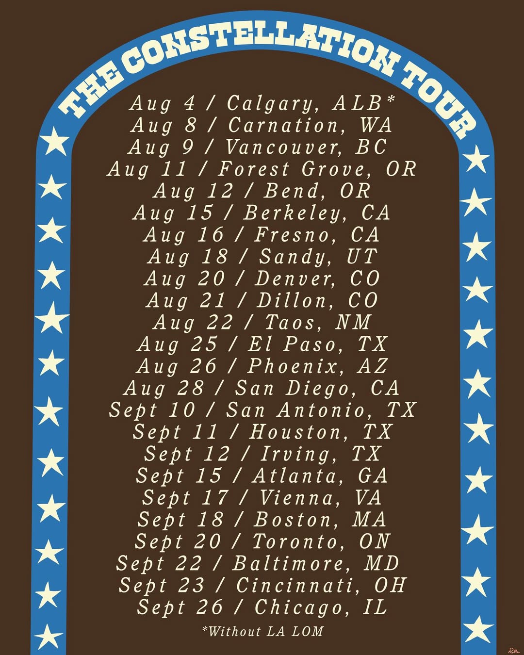 LA LOM The Constellation Tour Poster 2026